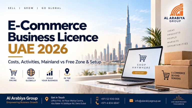 E-Commerce Business Licence UAE 2026: Costs, Activities, Mainland vs Free Zone & Setup